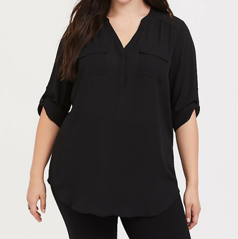 Torrid Harper black pullover tunic